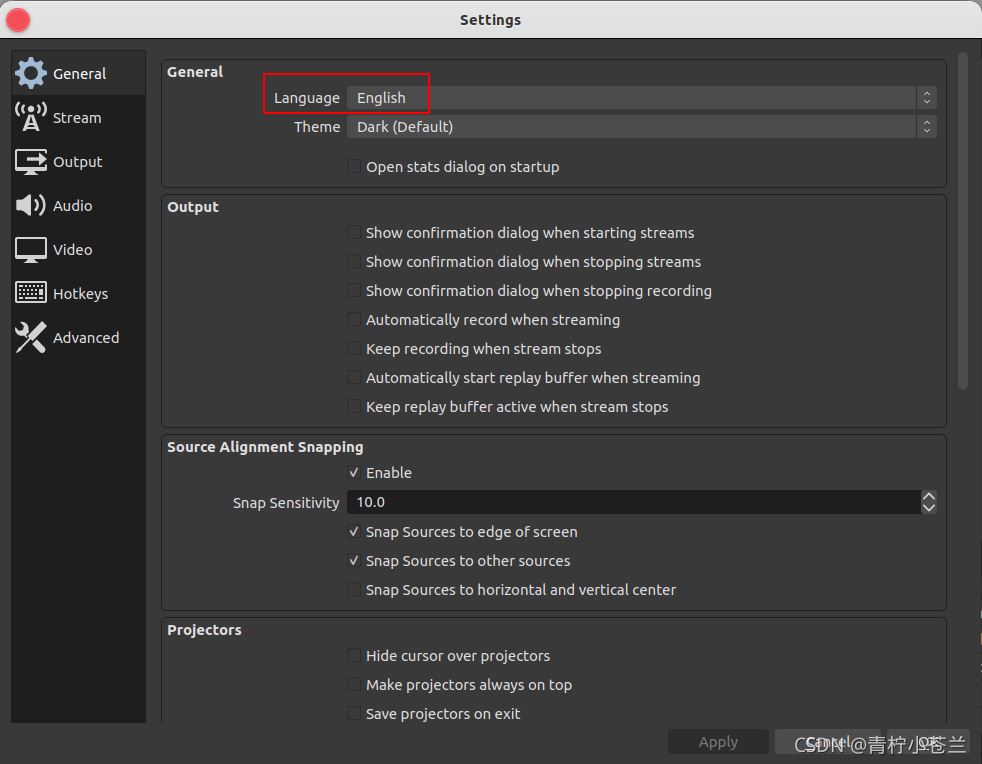 ubuntu 20.04录屏软件OBS安装和卸载图文教程(图12) ubuntu 20.04录屏软件OBS安装和卸载图文教程(图12)