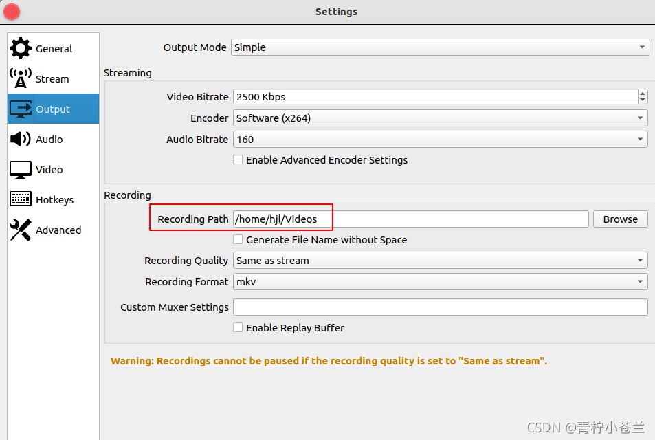 ubuntu 20.04录屏软件OBS安装和卸载图文教程(图13) ubuntu 20.04录屏软件OBS安装和卸载图文教程(图13)