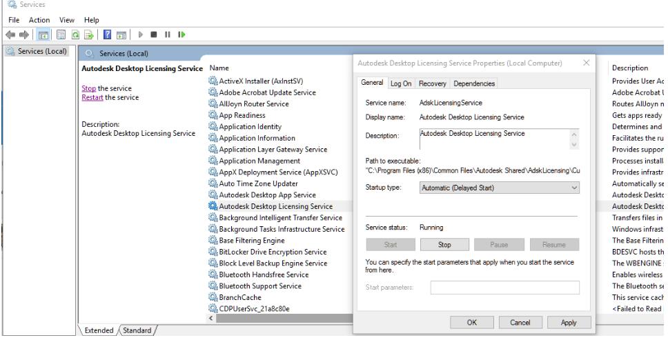 启动Autodesk Desktop Licensing Service时出现错误1067:进程意外终止怎么办(图3) 启动Autodesk Desktop Licensing Service时出现错误1067:进程意外终止怎么办(图3)