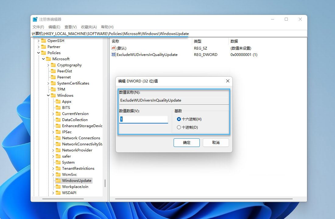 win11怎么禁止Windows Update 自动更新驱动程序?(图5) win11怎么禁止Windows Update 自动更新驱动程序?(图5)