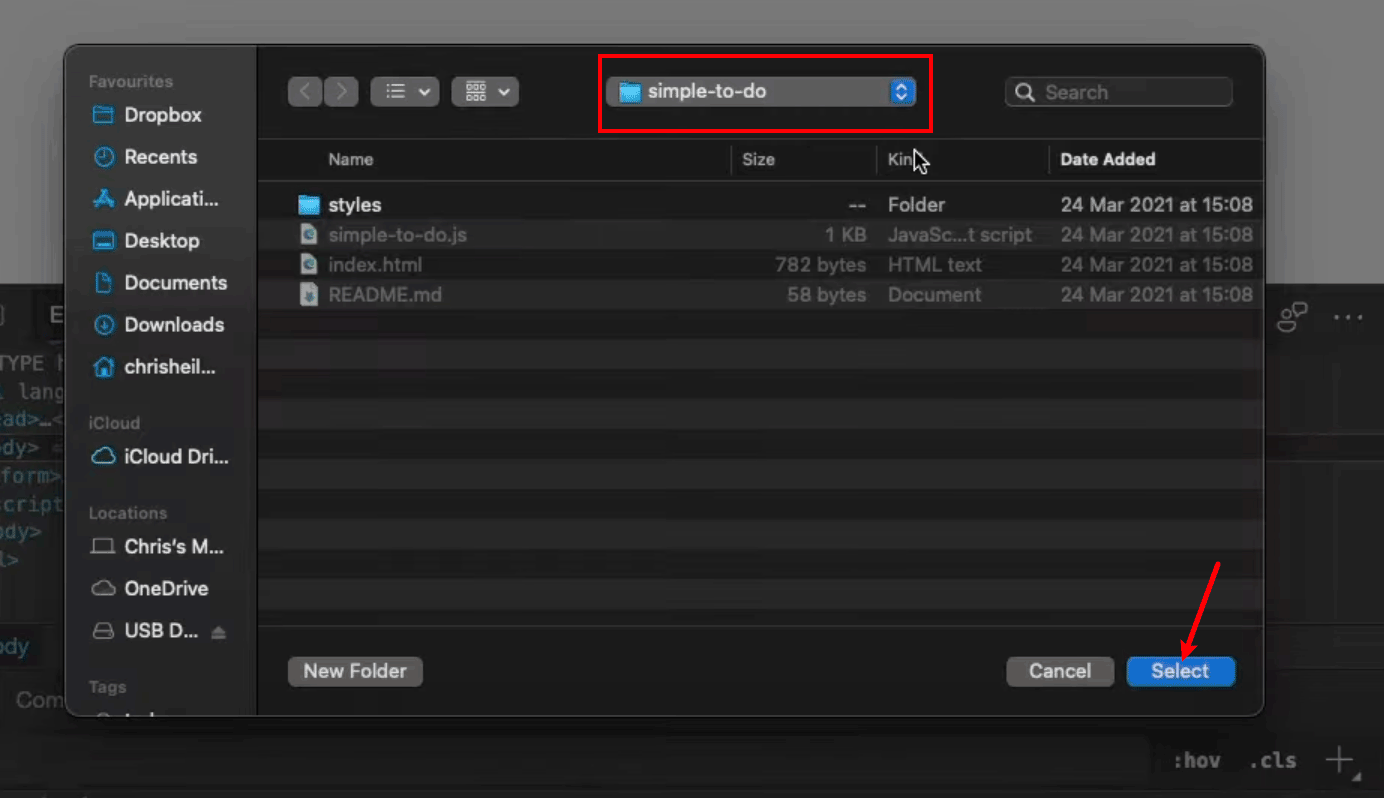 Edge浏览器开发者工具代码修改同步到Vscode中(图9) Edge浏览器开发者工具代码修改同步到Vscode中(图9)