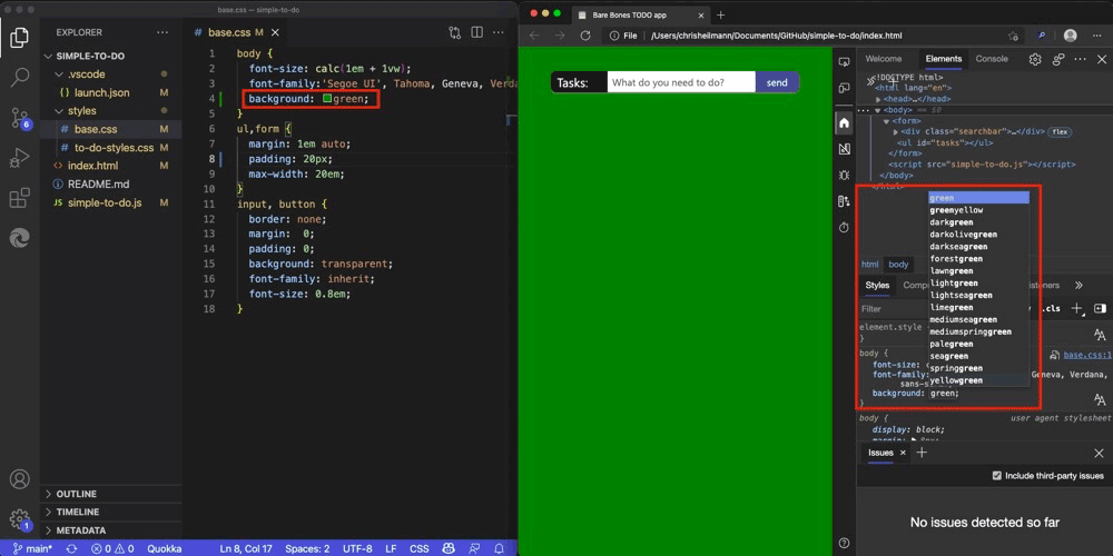 Edge浏览器开发者工具代码修改同步到Vscode中(图11) 同步更新