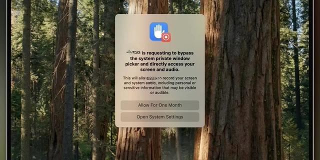一月一次! macOS 15 Sequoia调整屏幕录制权限弹窗频率(图1) 一月一次! macOS 15 Sequoia调整屏幕录制权限弹窗频率(图1)