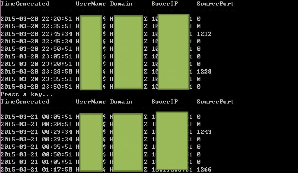 windows安全日志分析工具logparser用法详解(图8) windows安全日志分析工具logparser用法详解(图8)