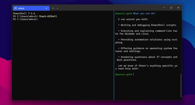 微软 AI Shell 实测! Win11 命令行效率利器(图3) 微软 AI Shell 实测! Win11 命令行效率利器(图3)