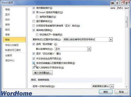 如何启用Word2010中"自动切换键盘以匹配周围文字的语言"功能(图2) 如何启用Word2010中