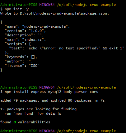 Node.js 数据库 CRUD 项目示例详解(完美解决方案)(图2) Node.js 数据库 CRUD 项目示例详解(完美解决方案)(图2)